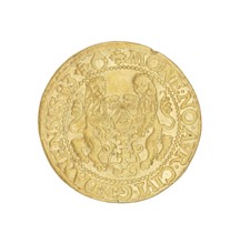 Gdansk ducat, Stefan I Batory king of Poland; 1575–1586, author; Gdansk, Poland; coin, A circular