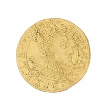 Gdansk ducat, Sigismund III Vasa king of Poland; 1587–1632, author; Poland, Gdansk; coin, A round