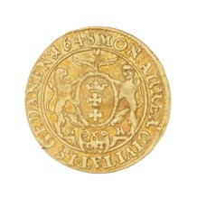 Gdansk ducat, Wladyslaw IV Vasa king of Poland; 1632–1648; maker: Rogge, Gerhard fl. 1639–1657,