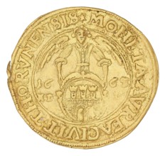 Torun double ducat, John II Casimir Vasa King of Poland; 1648–1668; Lauer, Hans Dawid mint lessee;