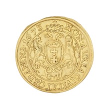 Gdansk ducat, Michal Korybut Wisniowiecki king of Poland; 1669–1673, Daniel Lesse mintmaster,