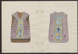Siennica Masovian Voivodeship. A violin chasuble made of a silver-leaf belt from the Paschalis