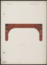Underside of a mahogany console from the furnishings of the Belweder Palace, 1915 — views in a