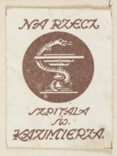 Depicting the chalice of Hygieia and the inscription: FOR THE SAINTS OF ST. CASIMIER'S HOSPITAL;