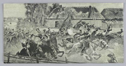 Reproduction of a painting: Wojciech Kossak 1856–1942, The Battle of Mlynarzami, 1890, painting,
