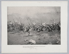 Reproduction of a painting: Wojciech Kossak 1856–1942, Fragment of the panorama The Battle of the