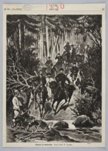 Reproduction of a painting: Wojciech Kossak 1856–1942, Expedition for the Bear Hunt; 1880;