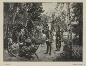 Reproduction of a painting: Wojciech Kossak 1856–1942, To the Quarters; 1903; painting; Polish