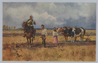Wojciech Kossak 1856–1942, Down! Prussian Rugi; a page from the Prussian Spirit portfolio, 1912.