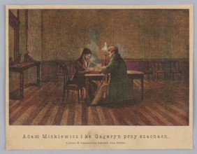 Reproduction of a drawing: Bilinska-Bohdanowicz, Anna 1854/1857-1893, Adam Mickiewicz and Prince