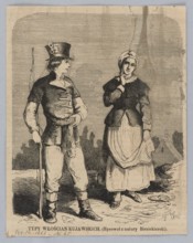 Types of Kujawy peasants; 1863, plate from Tygodnik Ilustrowany 14 February 1863, no. 177, drawing
