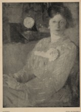 Reproduction of a painting: Olga Boznanska 1865-1940, Portrait; painting, Polish painting,
