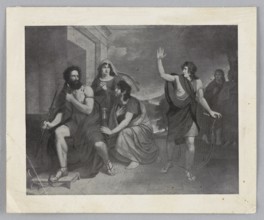 Reproduction of a painting: Antoni Brodowski 1784–1832, Saul's Wrath on David; painting; Polish