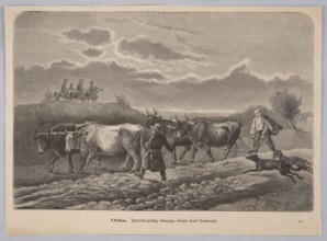 Ploughing; Brodowski, Józef 1828–1900 painter, Przykorski, Konstanty fl. 1862–1882 woodcutter;