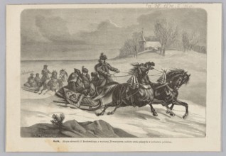 Reproduction of a watercolor: Józef Brodowski 1828–1900, Kulik; reproduction after a watercolor,