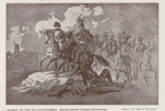 Reproduction of a drawing: Tadeusz Brodowski 1821–1848, Napoleon and Prince Józef at the walls of