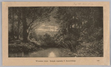 Summer evening; 1885; illustration by Feliks Brzozowski 1836–1892; reproduced by Angerer & Göschl