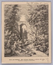 Czerna near Krakow; 1880; drawing by Feliks Brzozowski 1836–1892, engraved by Józefa Kleczenska;
