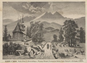 Reproduction of a painting: Feliks Brzozowski 1836–1892, A Small Church in the Tatra Mountains;