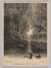 In the spring; 1883. Illustration by Feliks Brzozowski 1836–1892, reproduced by Angerer & Göschl.