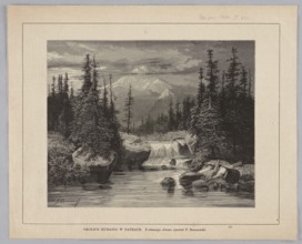 The area around Muran in the Tatra Mountains; woodcut illustration after Feliks Brzozowski