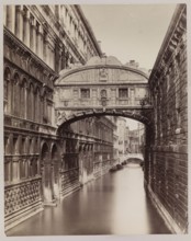 Venice. View of the Ponte dei Sospiri Bridge of Sighs seen from the Ponte della Paglia, Naya, Carlo