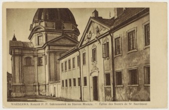 Warsaw. Church of the Blessed Sacrament Nuns in the Old Town. - Eglise des Soeurs de St. Sacrement,
