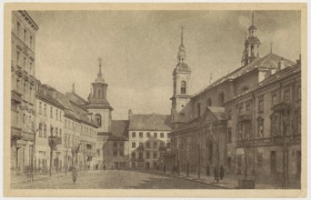 Warsaw. Dluga Street, Bulhak, Jan 1876–1950 photographer, St. Wojciech Printing House and Bookstore