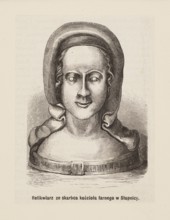 Reliquary from the treasury of the parish church in Stopnica; herm reliquary depicting Mary