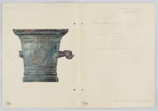 Bronze utility mortar originally from the Jesuit convent in Rawa, the work of bell founder Augustyn