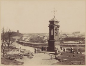 Vilnius - a chapel on Snipiszki, in the background a panorama of the city, Czechowicz, Józef