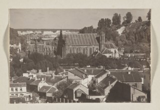 Bernardine Church; photograph, 1912, panoramic view of Vilnius; photographic print, height 10.5 cm,