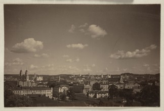 Vue générale Vilnius. General View; photograph, pictorialism, panorama of Vilnius, ca. 1913;