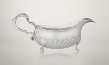Gravy boat. Maker: Charles Stuart Harris fl. 1852–1897; firm: Harris, CS & Sons London; goldsmith's