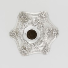Single-candle candlestick by William Cafe fl. 1757–ca. 1802, silver, 1763–1764, London, England.