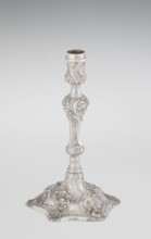 Single-candle candlestick by William Cafe fl. 1757–ca. 1802. Rococo/Georgian George II style,