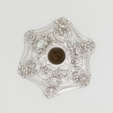 Single-candle candlestick by William Café fl. 1757–ca. 1802, rococo, 1763–1764, England, London.