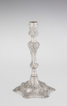 Single-candle candlestick, William Cafe fl. 1757–ca. 1802, rococo/George II style, 1763–1764,