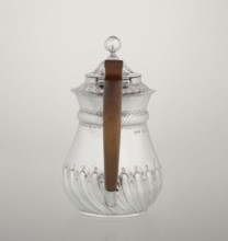 Coffee pot by John Septimus Beresford London goldsmith, active 1880–89, 1888–1889. Pear-shaped jug,