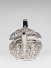 Teapot by Henry Moreton fl. 1899–1930s, factory owner and goldsmith; neo-Rococo style; silver;