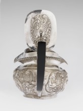 Teapot by Henry Moreton fl. 1899–1930s, maker factory owner, neo-Rococo style, silver, 1909/1910,