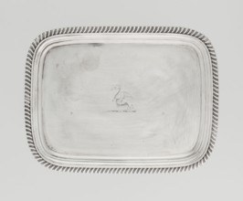 Tray on legs by William Bennet fl. 1796–1825, goldsmith. Tray on four legs in the form of stylised