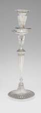 Two-candle candelabrum, Hougham, Charles fl. 1769–1793 goldsmith, classicism, George III, Georgian.