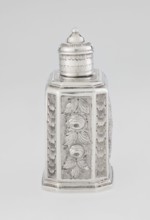 Tea caddy by Nash, Bowles fl. 1720–ca. 1725, goldsmith; rococo style. Cuboid tea caddy with a