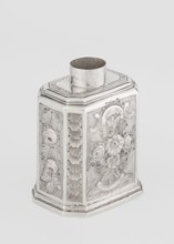 Tea caddy by Nash, Bowles fl. 1720–ca.1725, goldsmith; rococo style. Cuboid tea caddy with circular