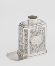Tea caddy, Nash, Bowles fl. 1720–ca.1725 maker: goldsmith; rococo style; made for loose-leaf tea;