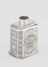 Tea caddy by Nash, Bowles fl. 1720–ca. 1725, goldsmith; rococo style. Cuboid tea caddy with a