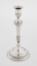 Single-candle candlestick by John Schofield fl. 1776–1796. Classicism/Georgian/George III style.