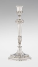 Single-candle candlestick by John Schofield fl. 1776–1796. Georgian/George III classicism style;
