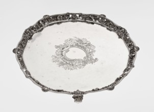 Leg Tray. Maker: Robert Harper fl. 1853–1869; firm: Harper & Son London; goldsmith's firm; fl.